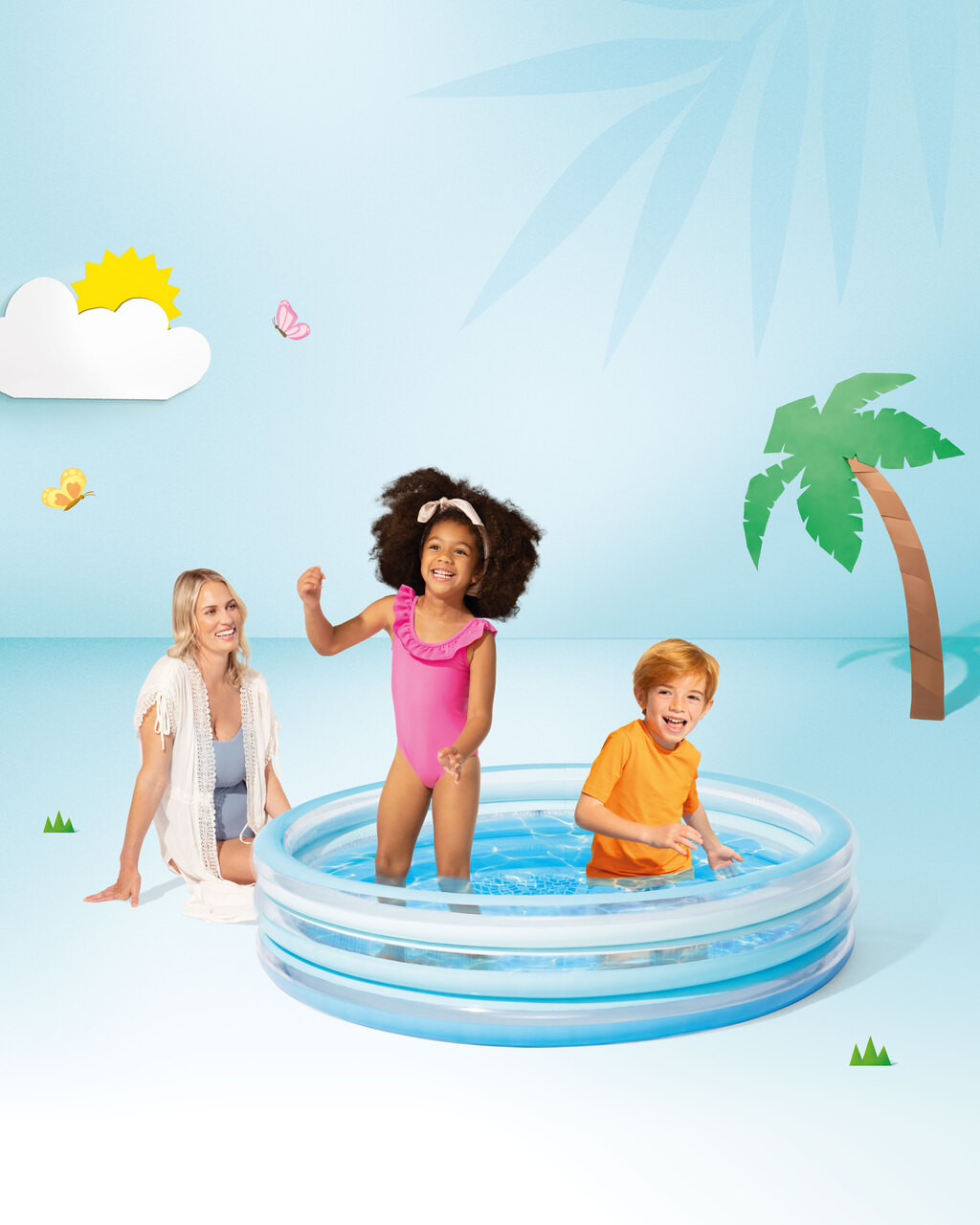 Blue Bliss Splash Kiddie Pool