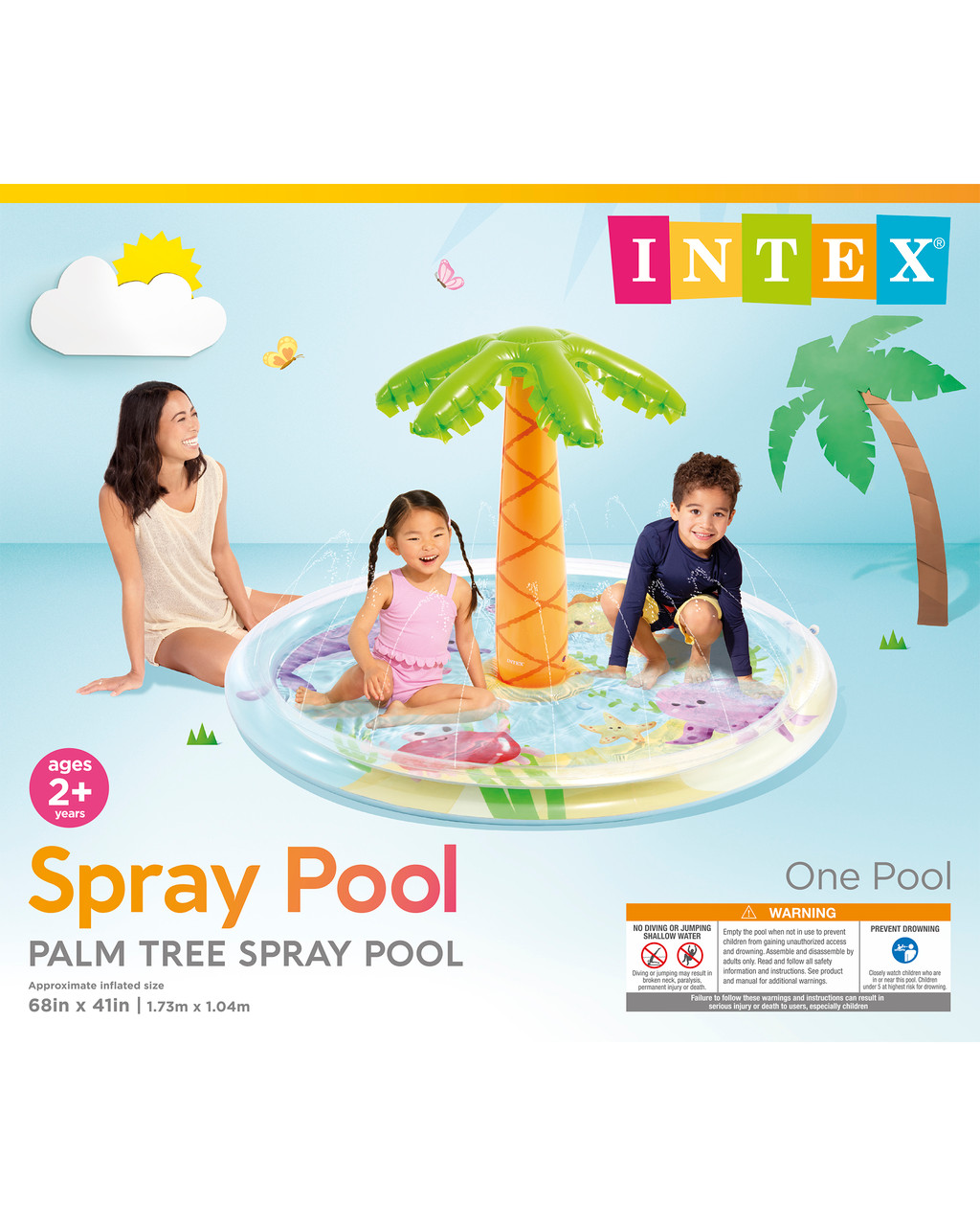 Palm Tree Spray Kiddie Pool 6 Palm Tree Spray Kiddie Pool