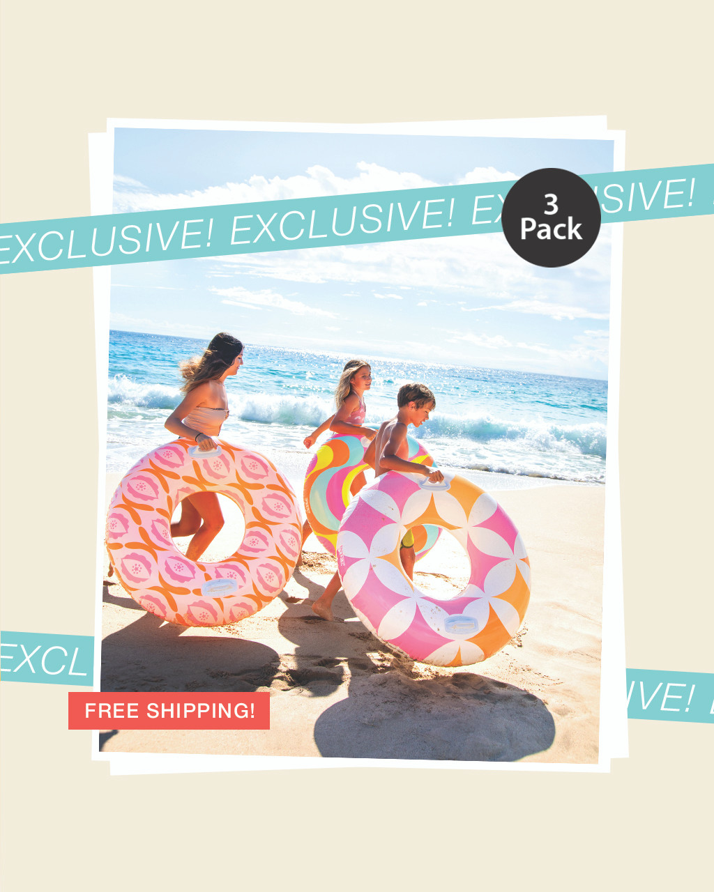 Inflatable Timeless Tubes 45" (3 Pack)