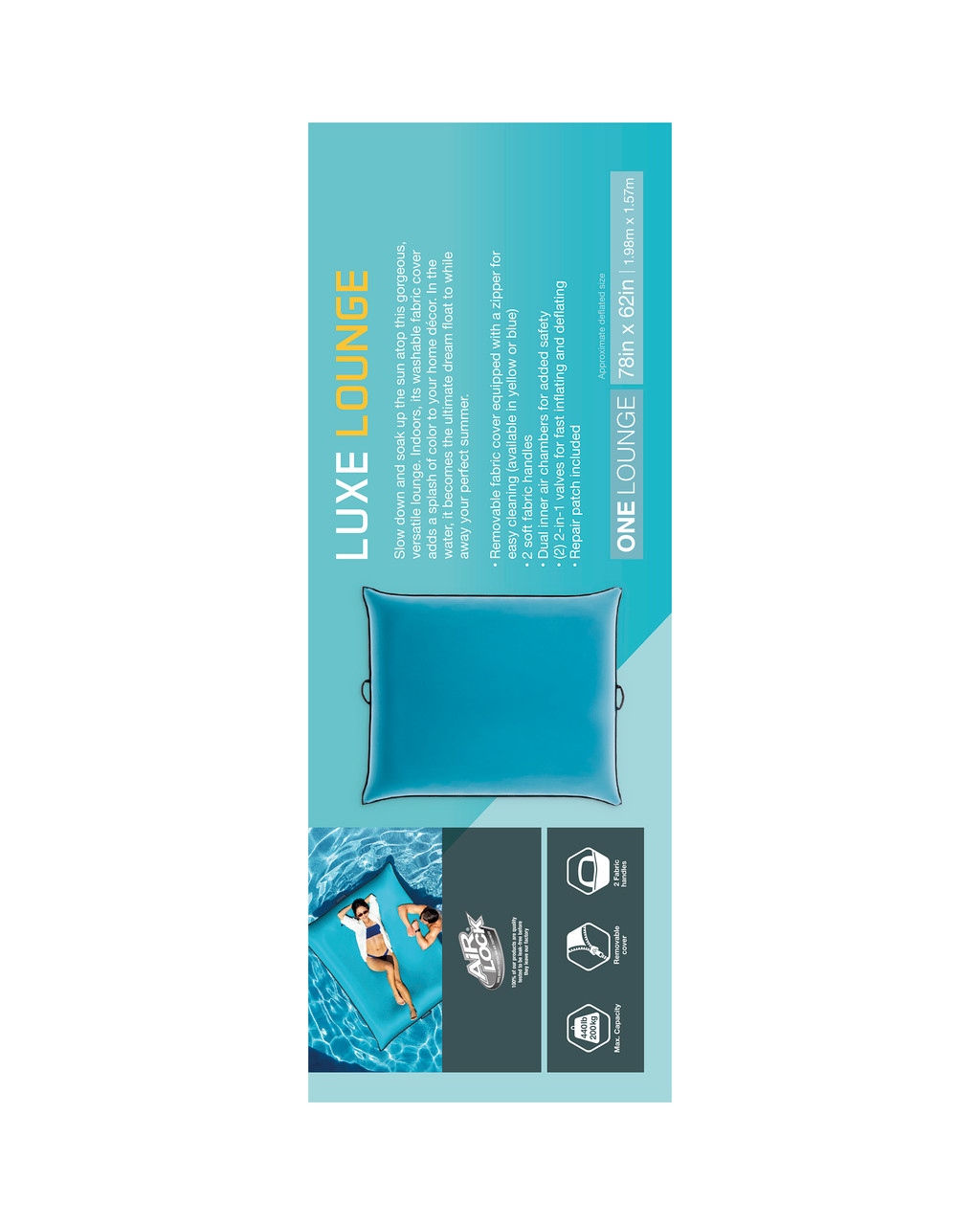 Luxe Inflatable Sport Lounge - Assorted 13 Luxe Inflatable Sport Lounge - Assorted