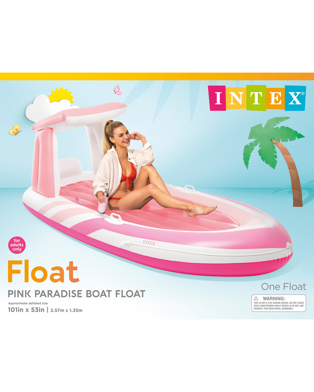 Pink Paradise Inflatable Boat Float