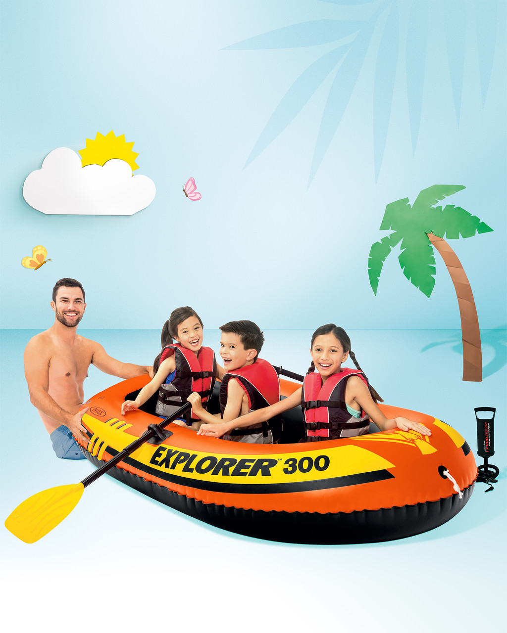 Explorer™ 300 Inflatable Boat Set - 3 Person