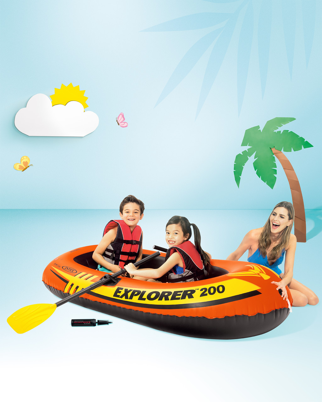 Explorer™ 200 Inflatable Boat Set - 2 Person