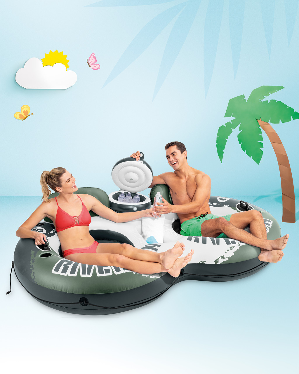 River Run® 2 Inflatable Floating Lake Tube - Green 6 River Run® 2 Inflatable Floating Lake Tube - Green