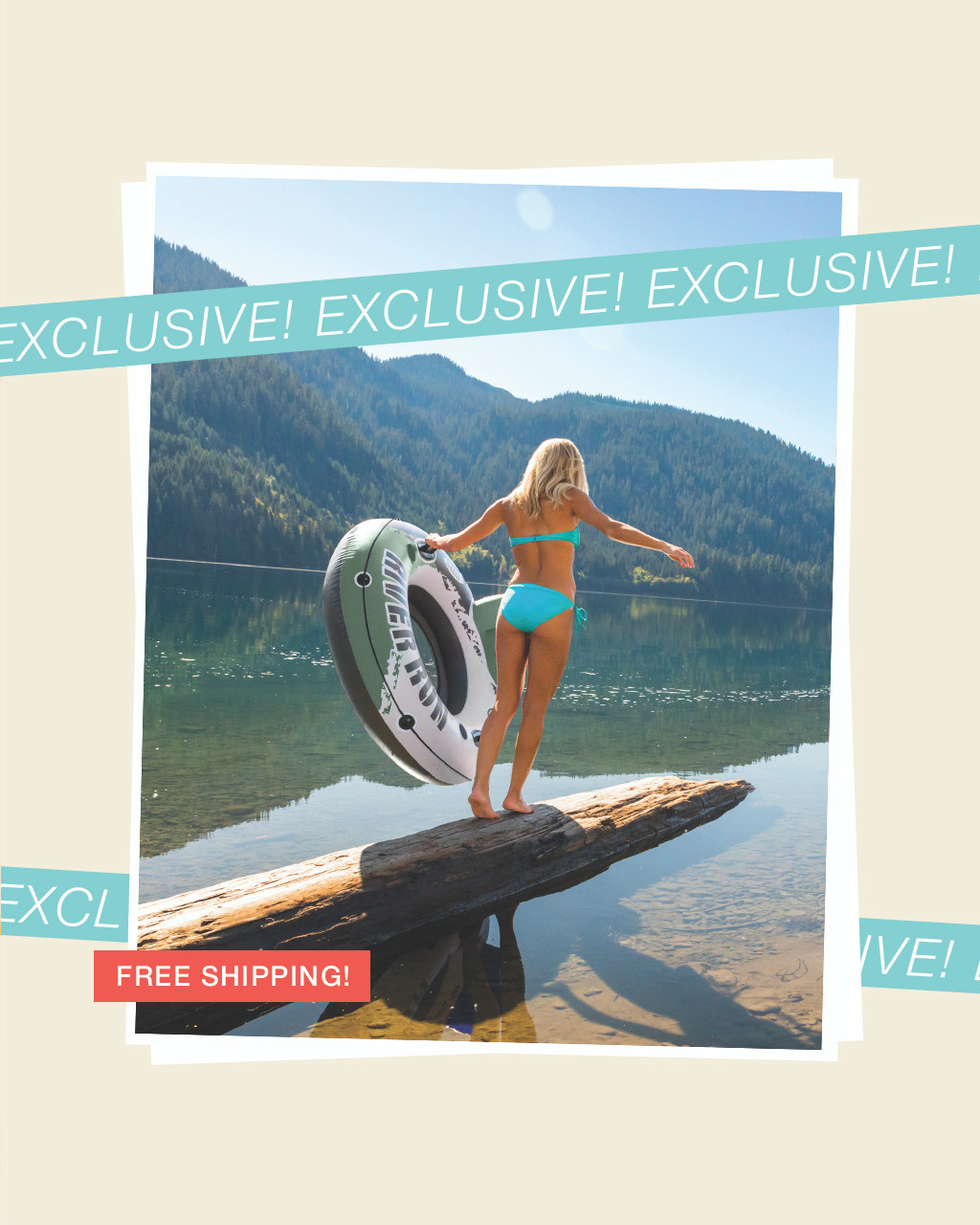 River Run® 1 Inflatable Floating Lake Tube - Green