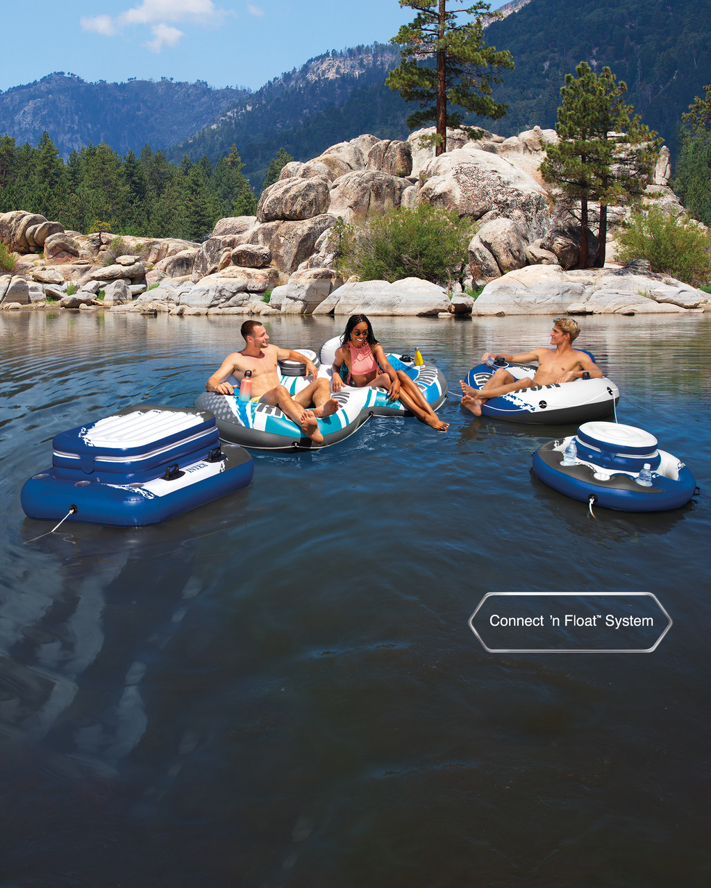 River Run® 2 Inflatable Floating Lake Tube - Blue Rapids 5 River Run® 2 Inflatable Floating Lake Tube - Blue Rapids