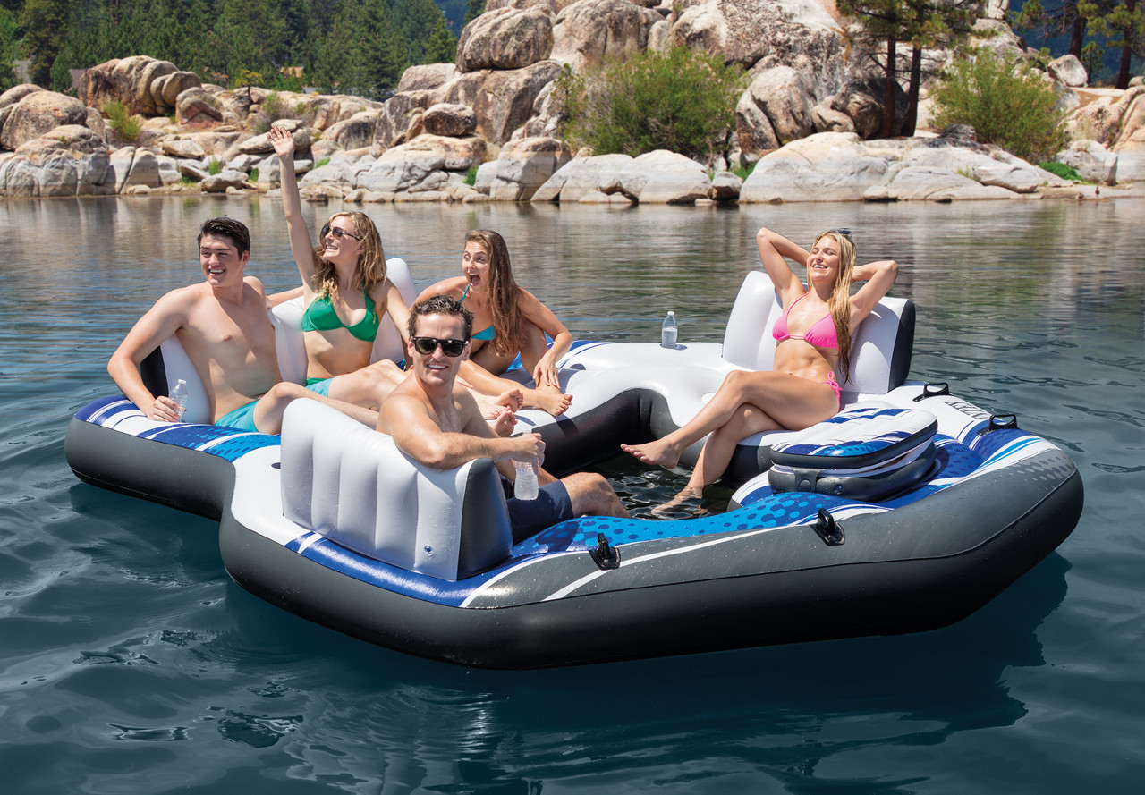 Blue Tropic Inflatable Lake Island Float