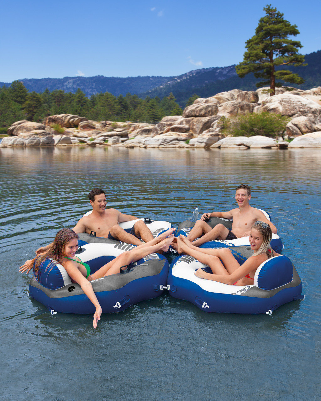 River Run® Connect Inflatable Floating Lake Lounge
