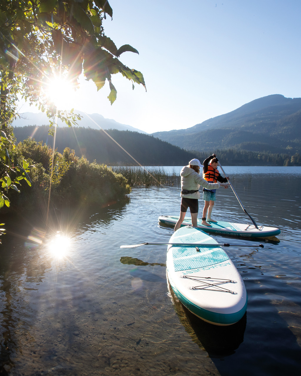 8' AquaQuest® 240 Inflatable Paddle Board Package