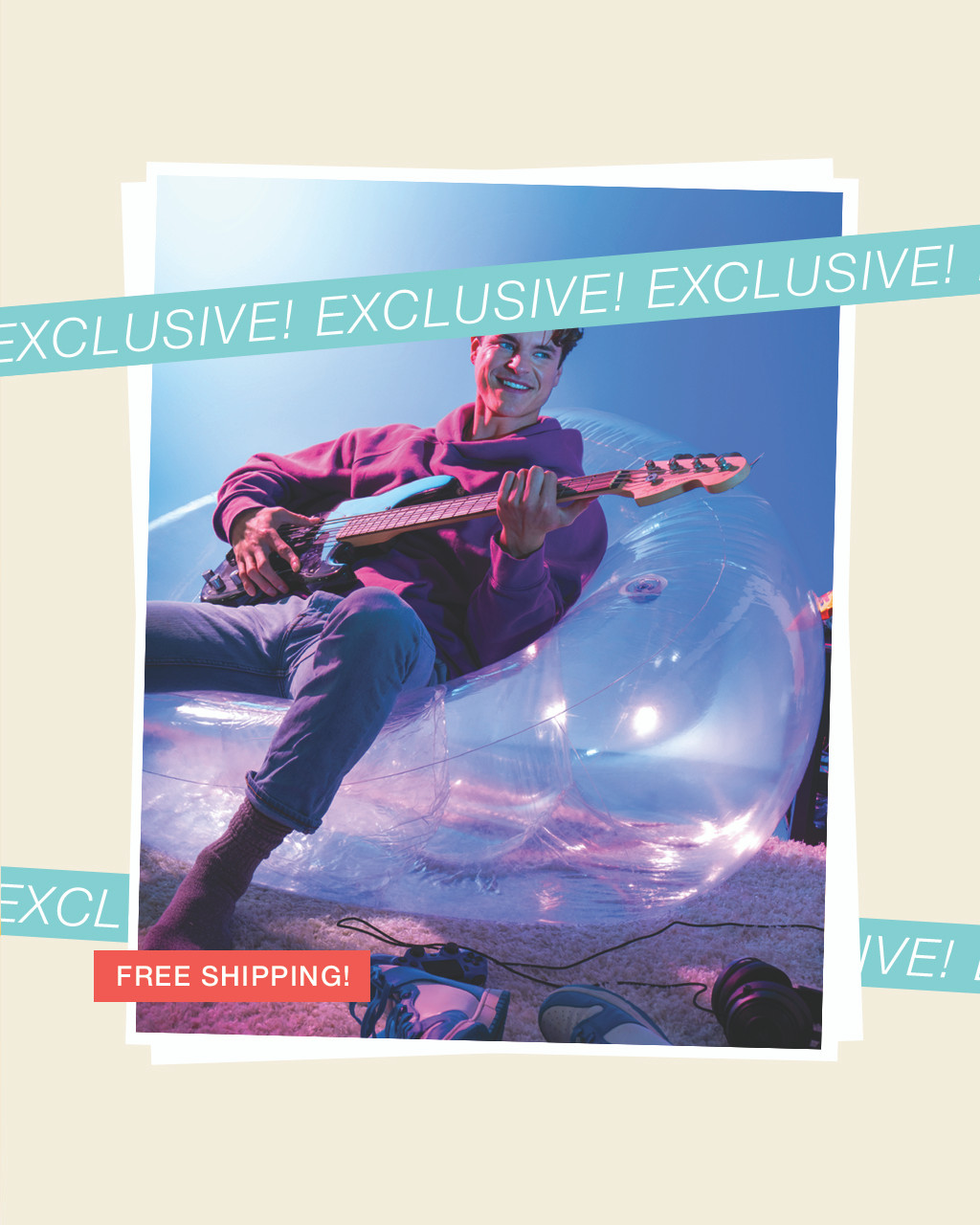 Beanless Bag™ Inflatable Lounge Chair - Transparent