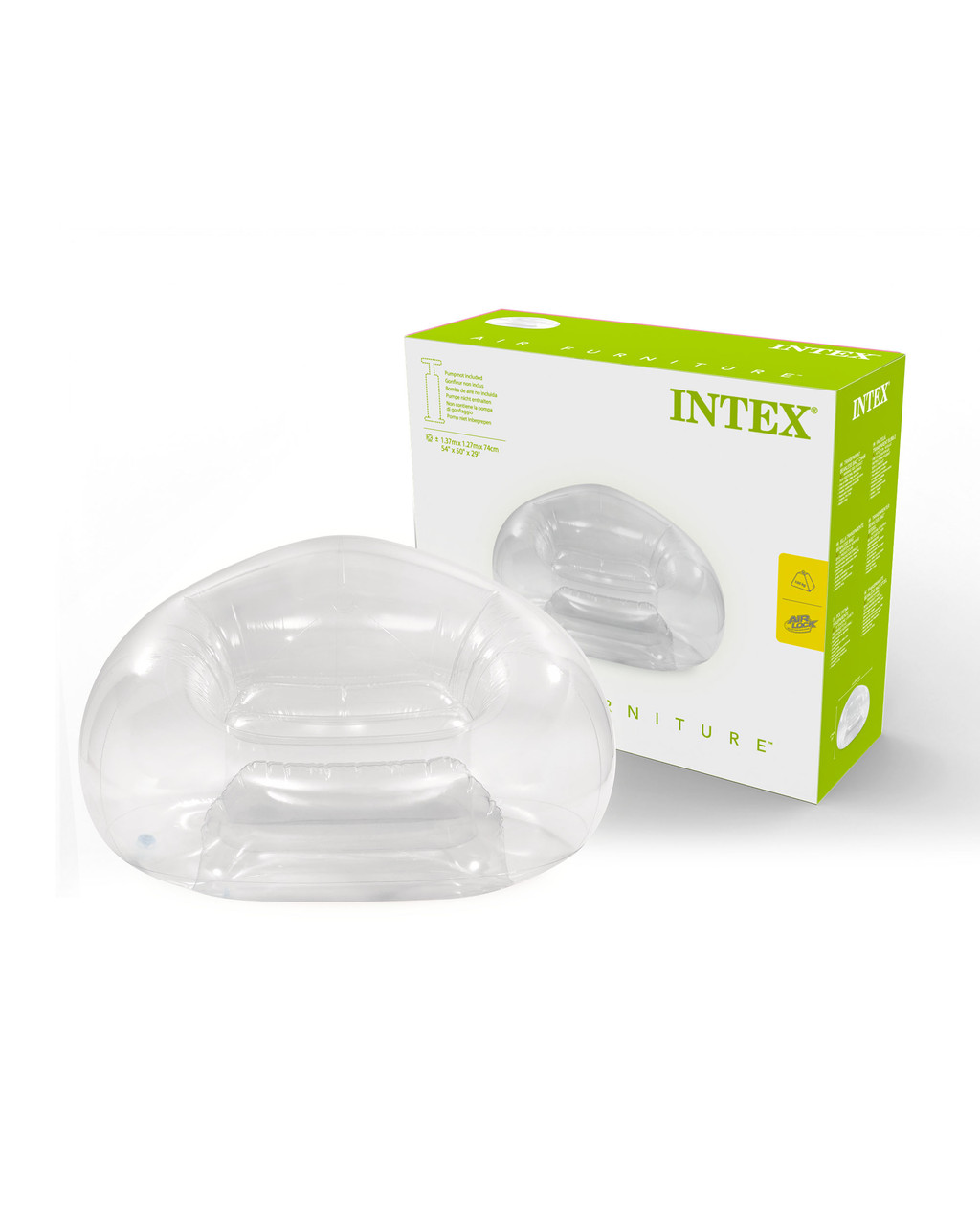 Beanless Bag™ Inflatable Lounge Chair - Transparent