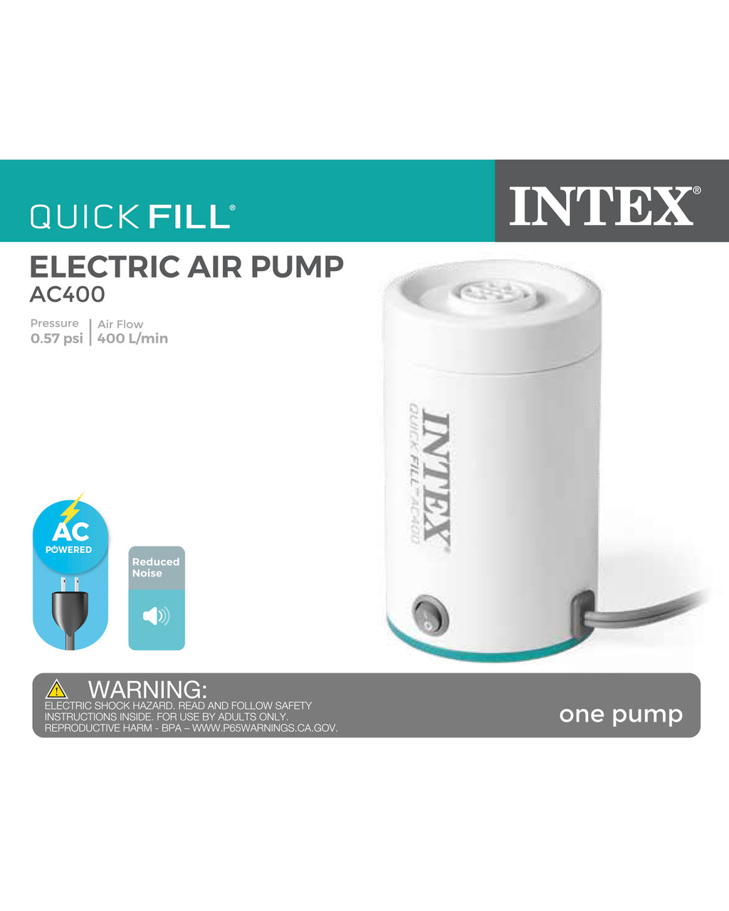 Quick-Fill® Electric Air Pump - AC400 7 Quick-Fill® Electric Air Pump - AC400