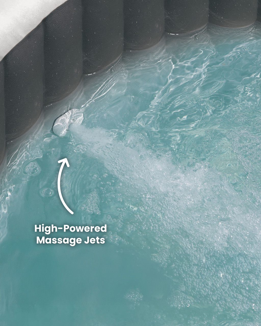 4-Person Onyx Black Octagon Combo Spa Set