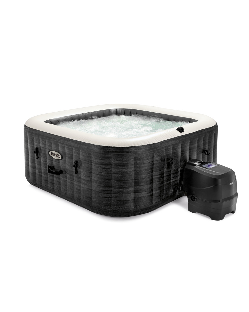 4-Person Greystone Deluxe Square Bubble Spa Set