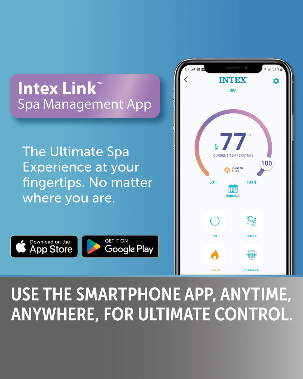 PureSpa™ Greywood Deluxe Round Bubble Spa Set - 4-Person 9 PureSpa™ Greywood Deluxe Round Bubble Spa Set - 4-Person