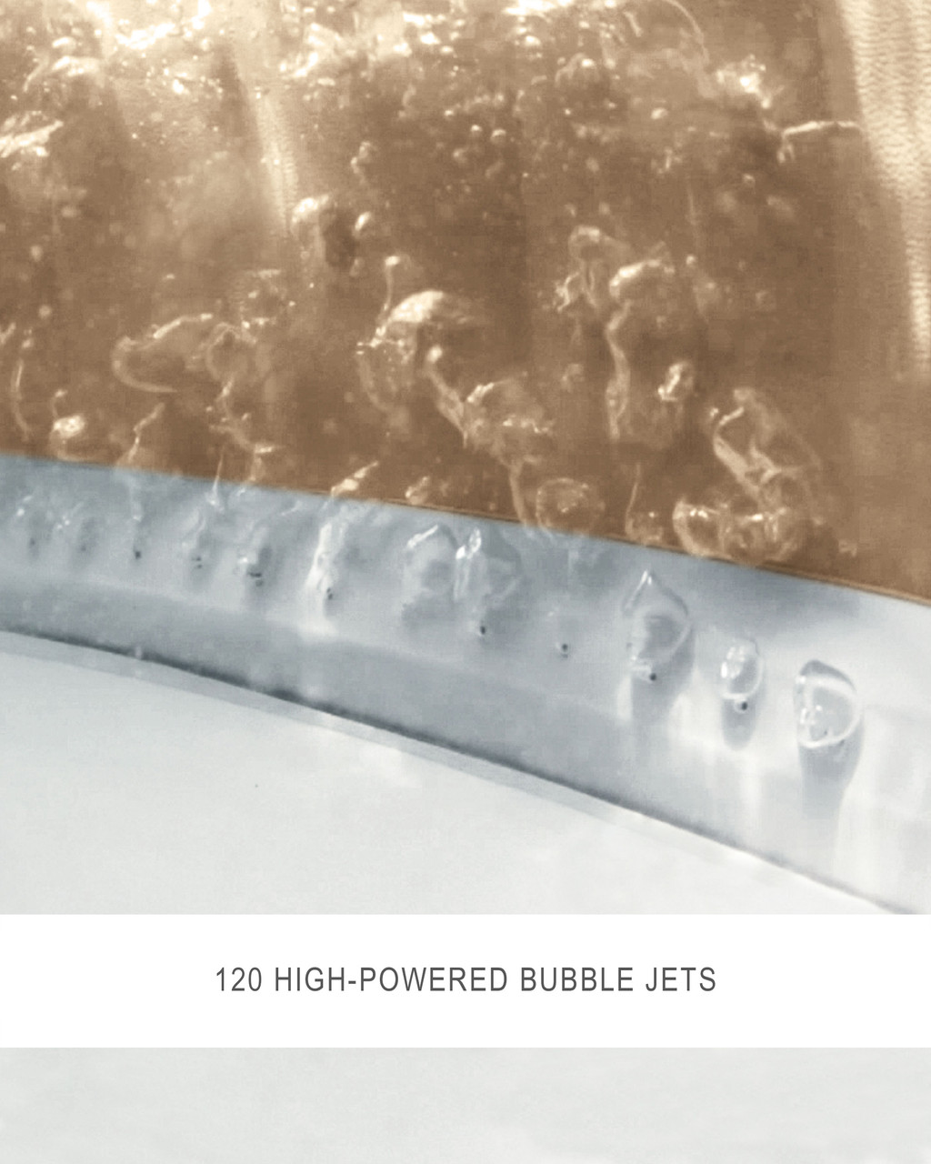 PureSpa™ Sahara Tan Round Bubble Inflatable Spa Set - 4-Person 10 PureSpa™ Sahara Tan Round Bubble Inflatable Spa Set - 4-Person