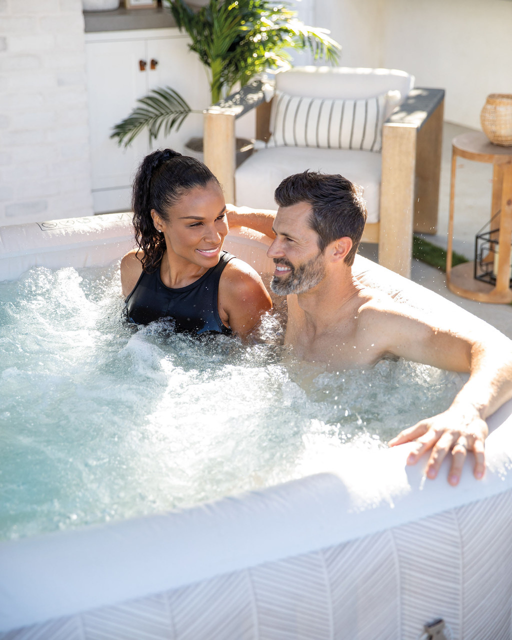 PureSpa™ Chevron Deluxe Inflatable Hot Tub Set - 4 Person 4 PureSpa™ Chevron Deluxe Inflatable Hot Tub Set - 4 Person