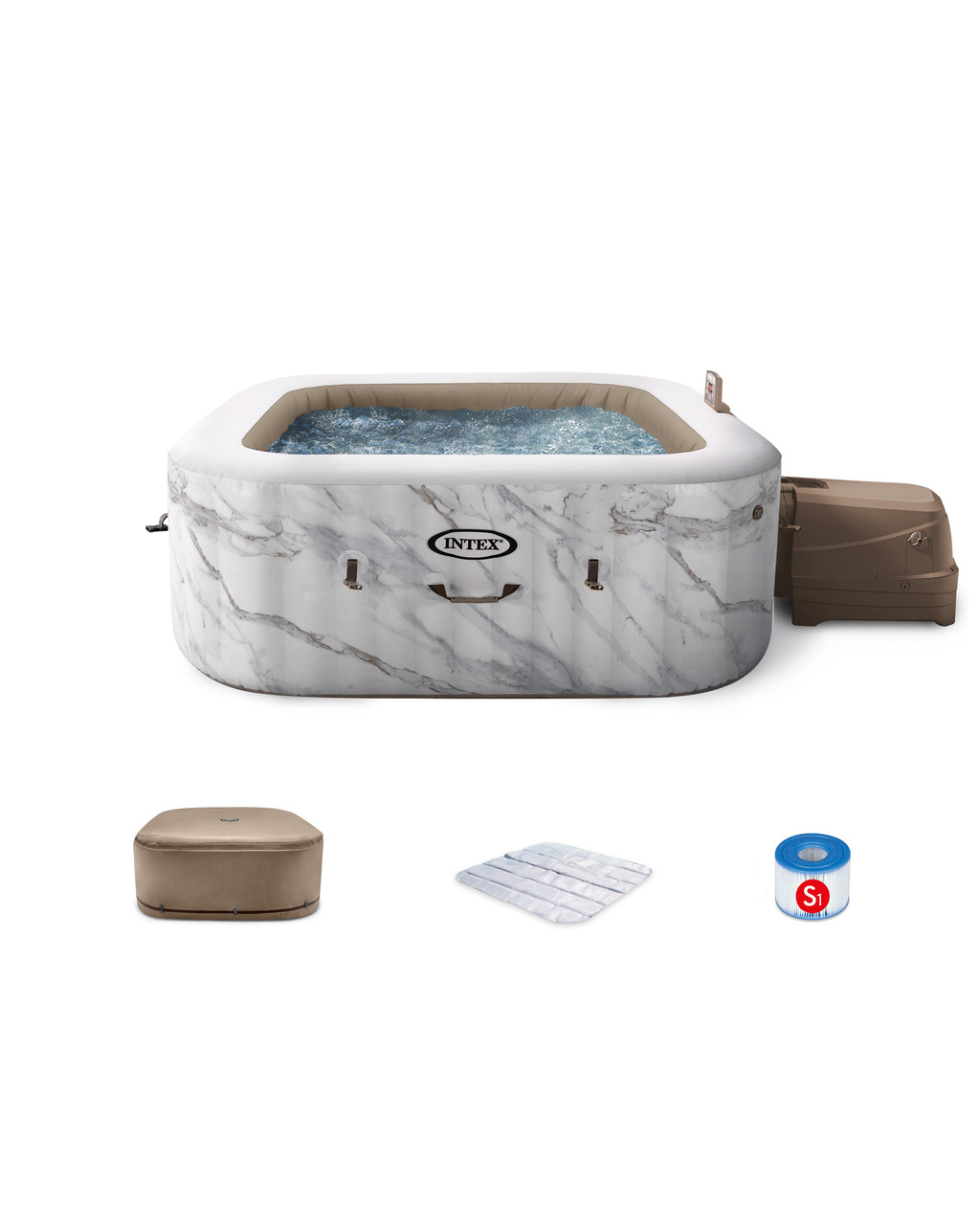 PureSpa™ Calacatta Jet and Bubble Deluxe Set - 4 Person