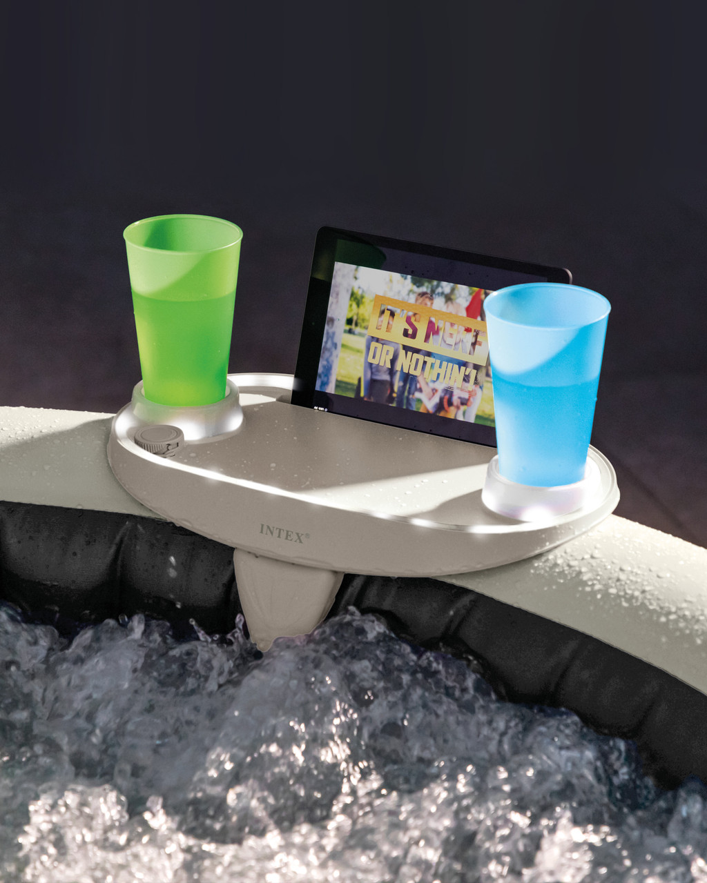 PureSpa™ Inflatable Hot Tub Tray w/ Light