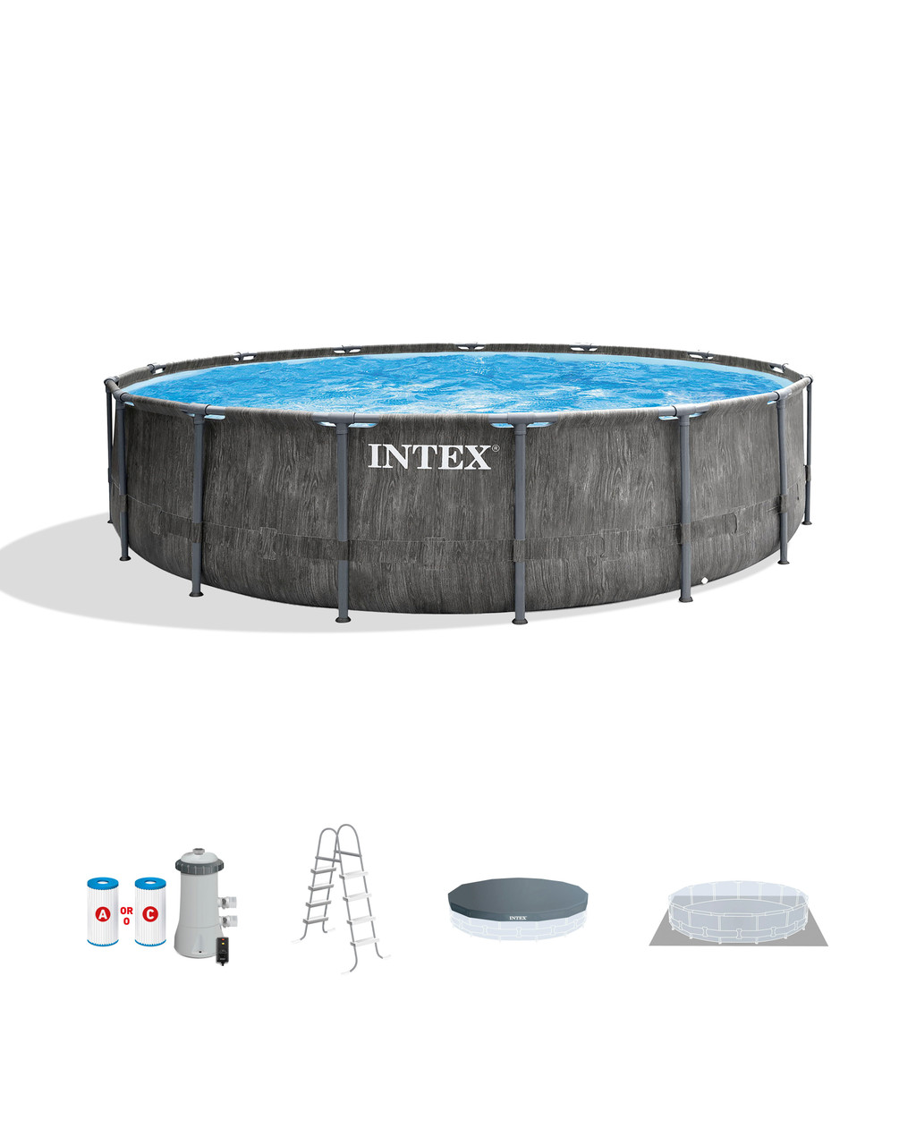 Greywood Prism Frame™ 15' x 48" Above Ground Pool Set