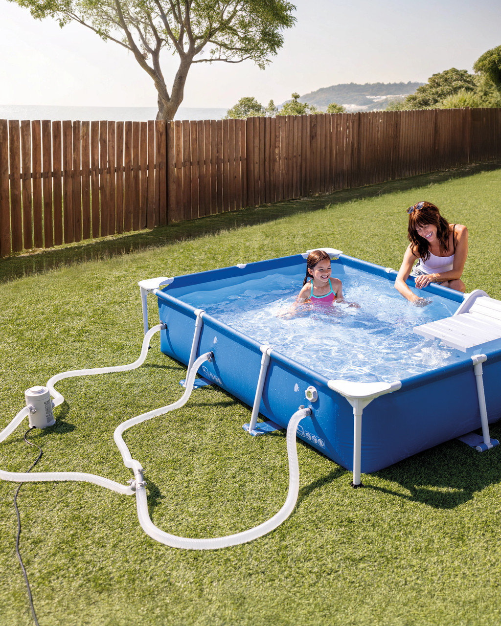 Rectangular Frame Pet Pool Set with Filter 3 Rectangular Frame Pet Pool Set with Filter