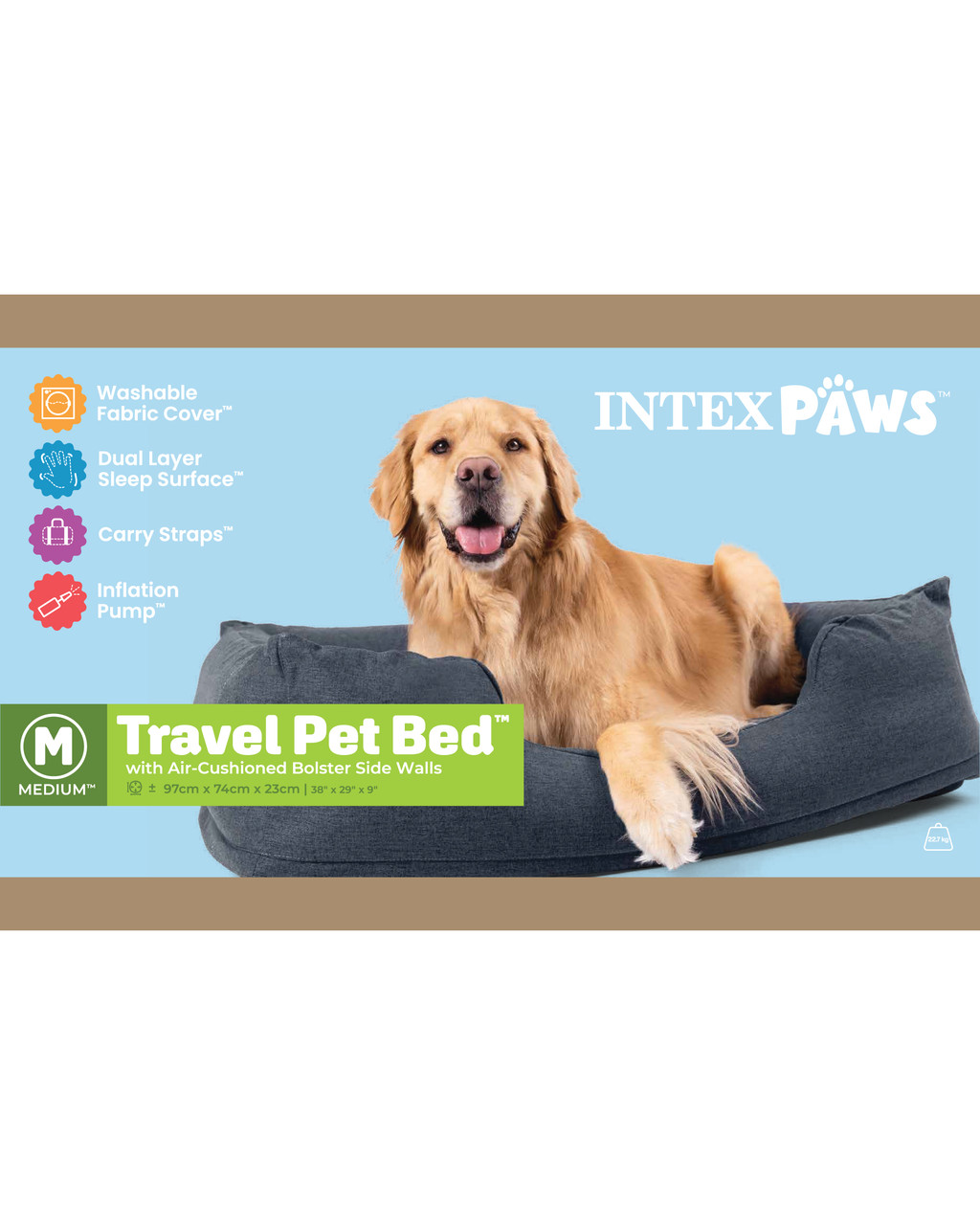 Inflatable Pet Bed With Hand Pump - Medium 17 Inflatable Pet Bed With Hand Pump - Medium