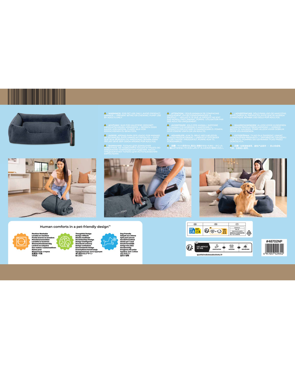 Inflatable Pet Bed With Hand Pump - Medium 18 Inflatable Pet Bed With Hand Pump - Medium