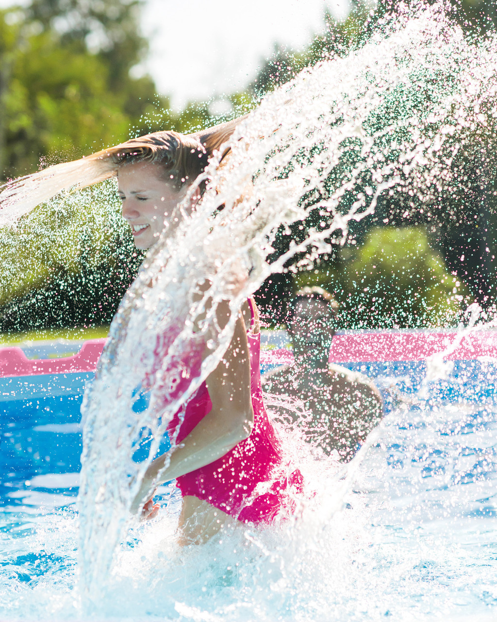 Pink Rectangular Frame Above Ground Pool - 2.2M x 1.5M x 0.6M 10 Pink Rectangular Frame Above Ground Pool - 2.2M x 1.5M x 0.6M