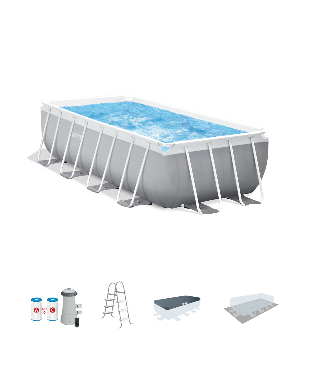 Prism Frame™ 16' x 8' x 42" Rectangular Above Ground Pool Set