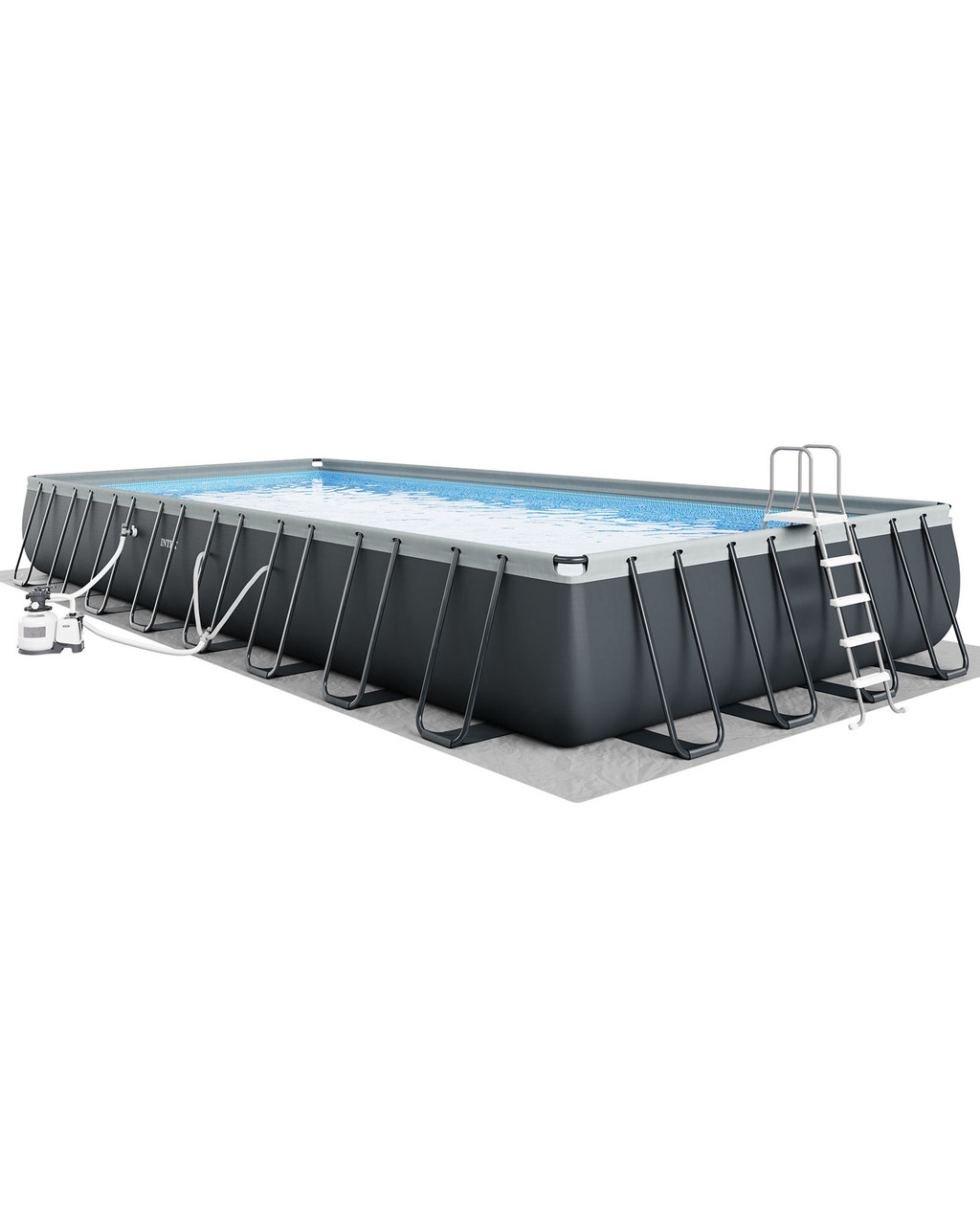 Rectangular Ultra XTR® Frame Above Ground Pool w/ Sand Filter Pump & Saltwater System - 32' x 16' x 52" 4 Rectangular Ultra XTR® Frame Above Ground Pool w/ Sand Filter Pump & Saltwater System - 32' x 16' x 52"