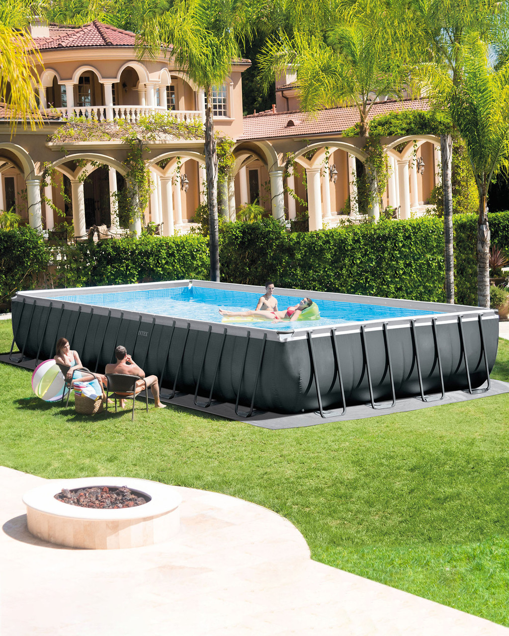 Rectangular Ultra XTR® Frame Above Ground Pool w/ Sand Filter Pump - 32' x 16' x 52" 15 Rectangular Ultra XTR® Frame Above Ground Pool w/ Sand Filter Pump - 32' x 16' x 52"