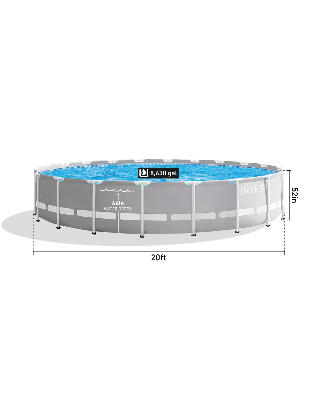 Prism Frame™ 20' x 52" Above Ground Pool Set 3 Prism Frame™ 20' x 52" Above Ground Pool Set