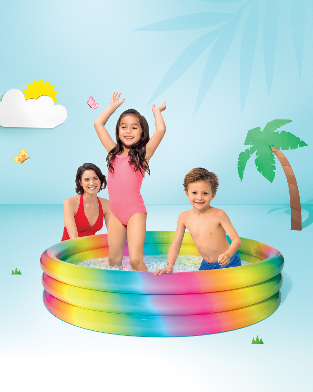 Rainbow Ombre Inflatable Kiddie Pool 3 Rainbow Ombre Inflatable Kiddie Pool