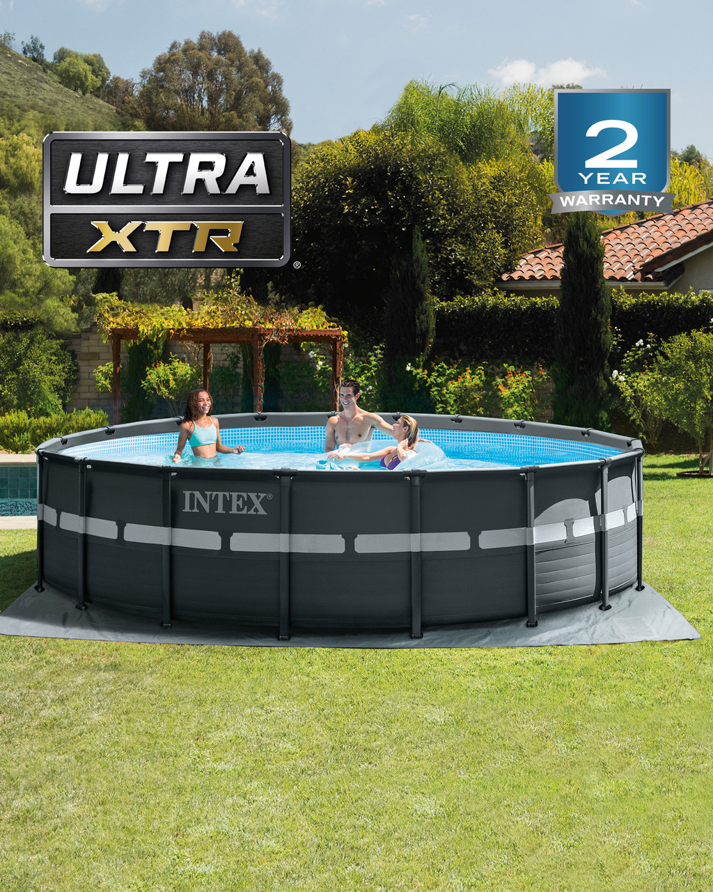 Ultra XTR® Frame Above Ground Pool w/ Sand Filter Pump - 18' x 52"