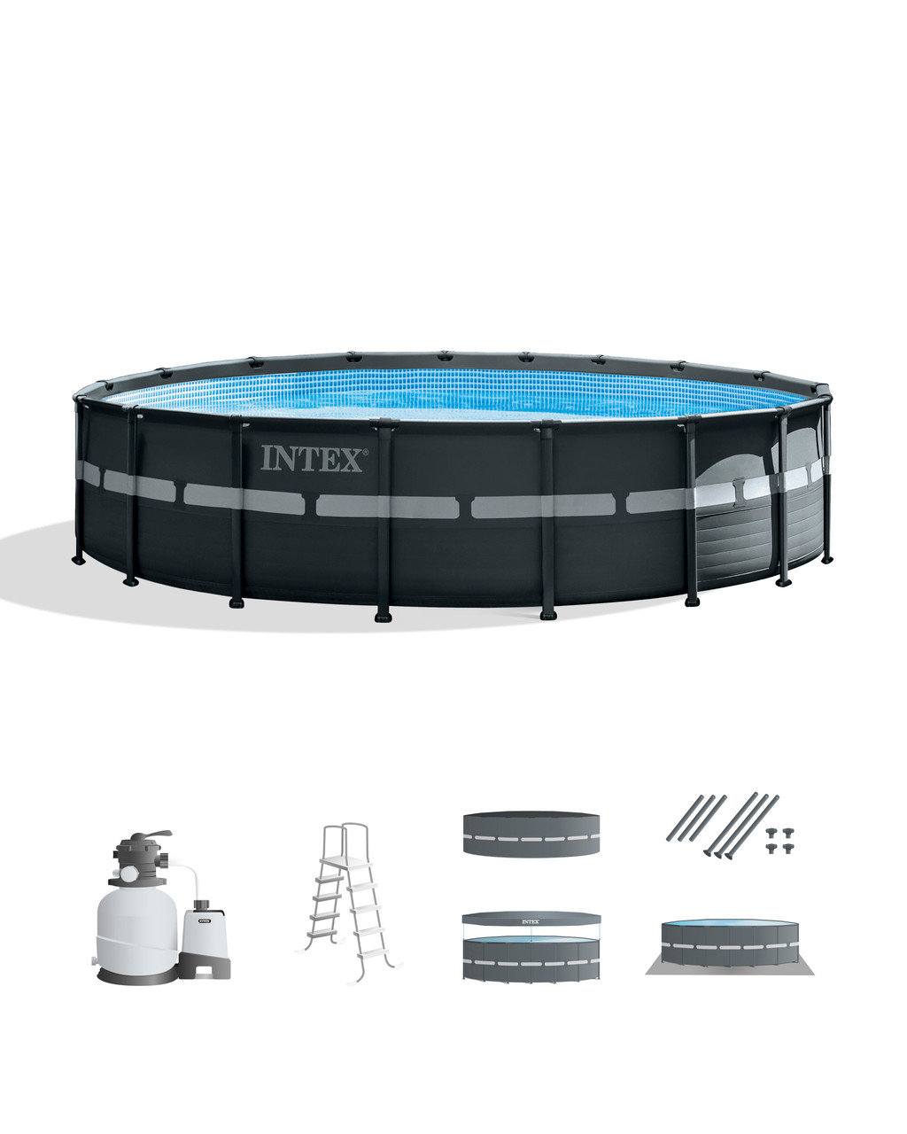 Ultra XTR® Frame Above Ground Pool w/ Sand Filter Pump - 18' x 52"