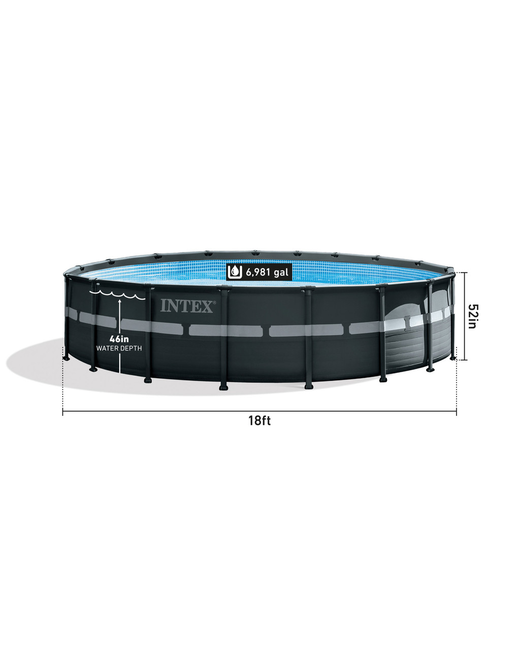 Ultra XTR® Frame Above Ground Pool w/ Sand Filter Pump - 18' x 52" 3 Ultra XTR® Frame Above Ground Pool w/ Sand Filter Pump - 18' x 52"