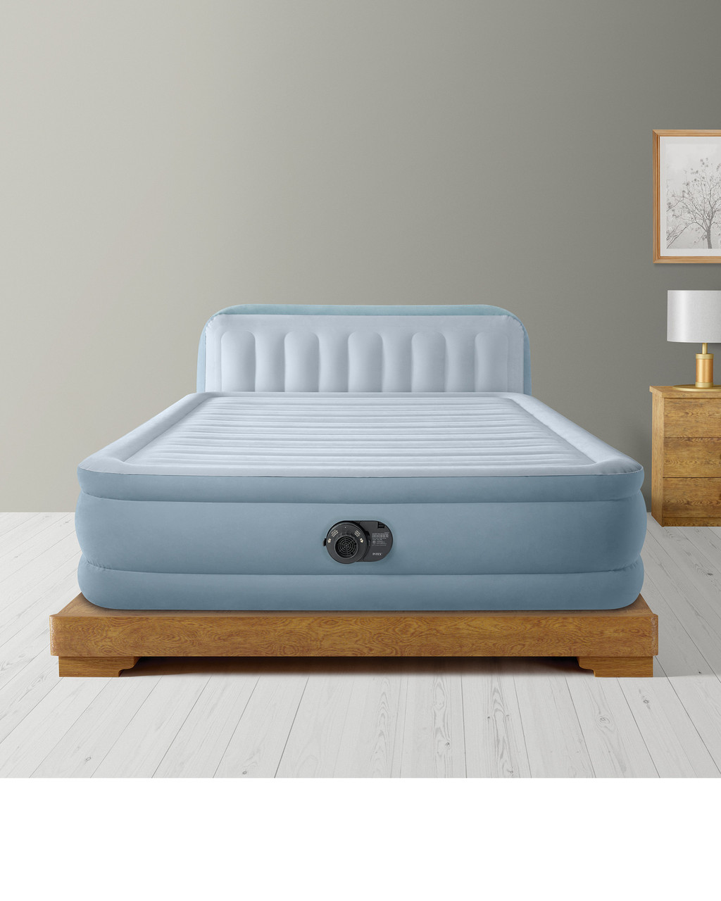 Dura-Beam® Ultra Queen Plush Headboard Airbed W/ Fiber-Tech Rp