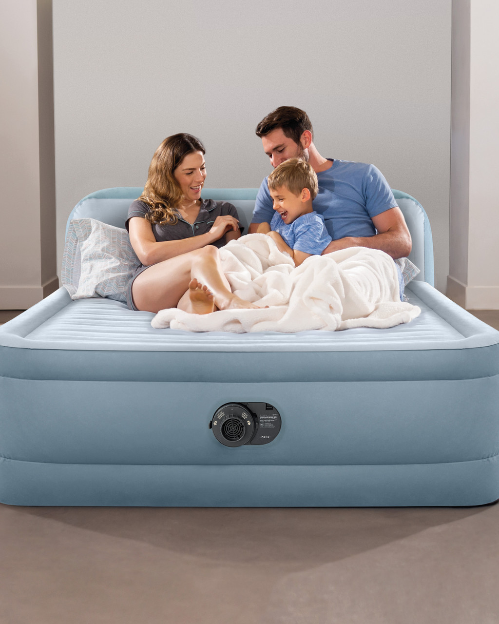 Dura-Beam® Ultra Queen Plush Headboard Airbed W/ Fiber-Tech Rp