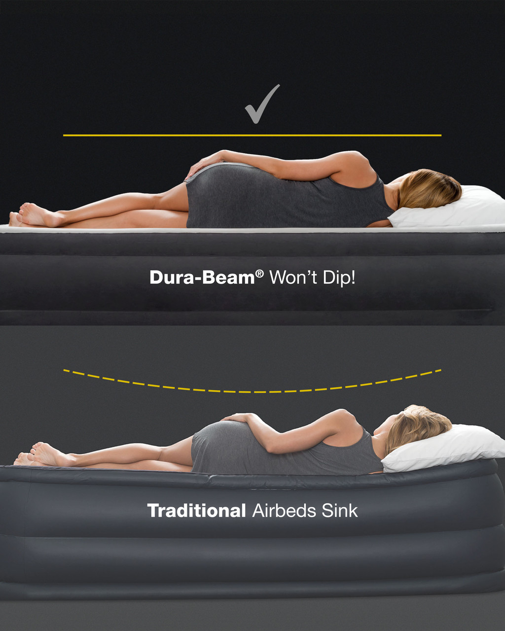 Dura-Beam® Plus Deluxe Pillow Rest Air Mattress 16.5" Twin w/ Built-In Electric Pump 18 Dura-Beam® Plus Deluxe Pillow Rest Air Mattress 16.5" Twin w/ Built-In Electric Pump