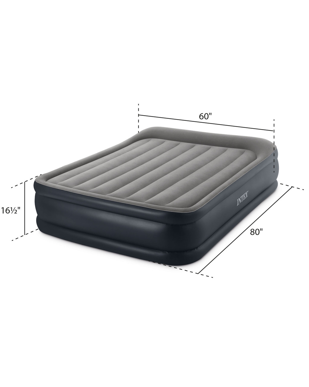 Dura-Beam® Plus Deluxe Pillow Rest Air Mattress 16.5" Twin w/ Built-In Electric Pump