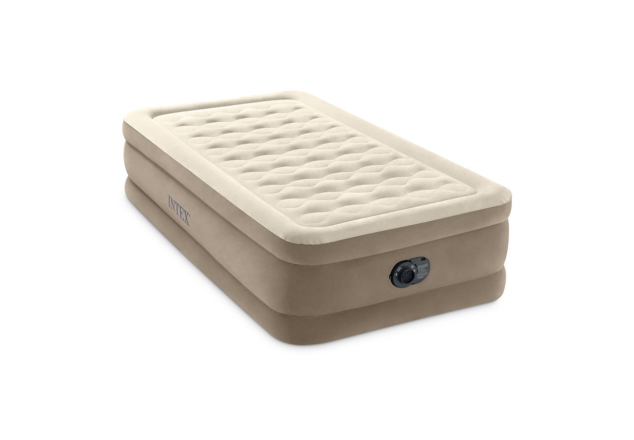 Dura-Beam® Deluxe Ultra Plush Air Mattress 18in. Twin w/ Built-In Electric Pump