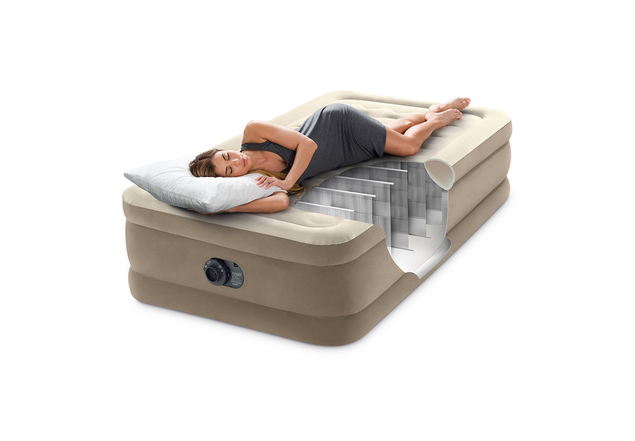 Dura-Beam® Deluxe Ultra Plush Air Mattress 18in. Twin w/ Built-In Electric Pump 4 Dura-Beam® Deluxe Ultra Plush Air Mattress 18in. Twin w/ Built-In Electric Pump