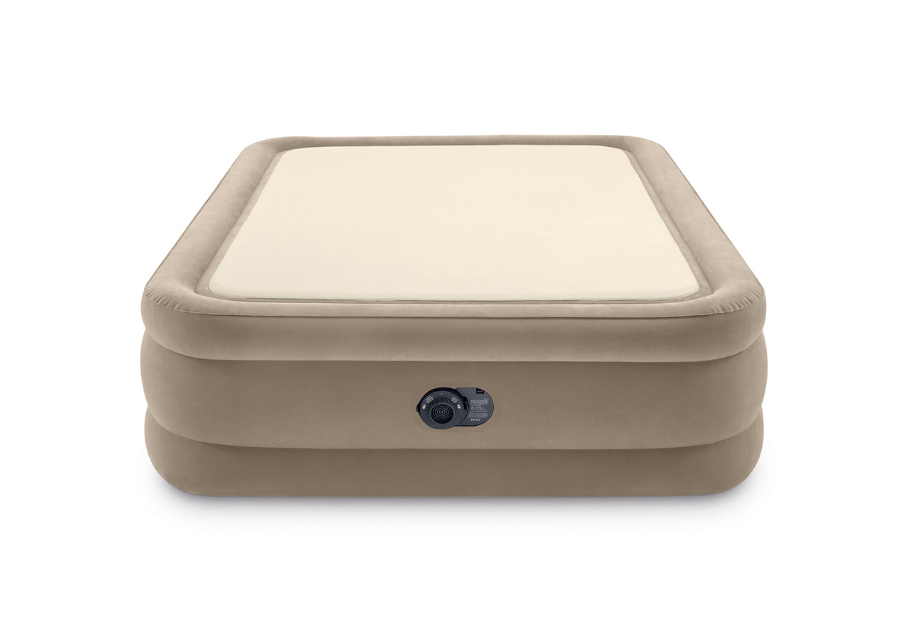 Dura-Beam® Deluxe Thermalux Air Mattress 20" Queen w/ Built-In Electric Pump - Tan
