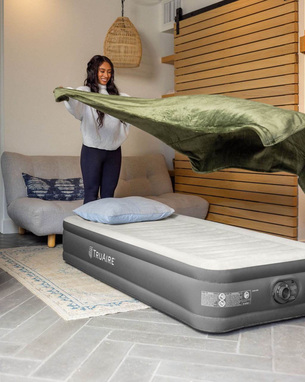 TruAire® Comfort Plush Airbed w/ Fiber-Tech - Twin